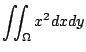 $\displaystyle \iint_{\Omega} x^2 dxdy$