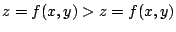 $ z = f(x,y) > z = f(x,y)$