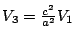 $ V_{3} = \frac{c^2}{a^2}V_{1}$