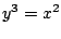 $ \displaystyle{y^{3} = x^2}$