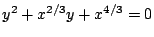 $ y^{2} + x^{2/3}y + x^{4/3} = 0$