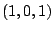 $ (1,0,1)$