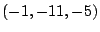 $\displaystyle (-1,-11,-5)$