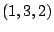 $ (1,3,2)$