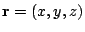 $ {\bf r} = (x,y,z)$