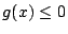$ g(x) \leq 0$