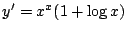$\displaystyle y' = x^{x}(1 + \log{x}) $