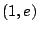 $ (1,e)$