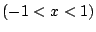 $ (-1 < x < 1)$