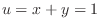 $u = x+y = 1$