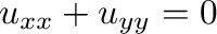$u_{xx} + u_{yy} = 0$