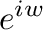 $\displaystyle e^{iw}$