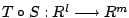 $ T \circ S : { R}^{l} \longrightarrow { R}^{m}$