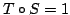 $ T \circ S = 1$