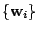 $ \{{\bf w}_{i}\}$
