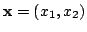 $ {\mathbf x} = (x_{1},x_{2})$