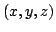 $ (x,y,z)$