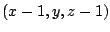 $ (x-1,y,z-1)$