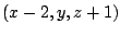 $ (x-2,y,z+1)$
