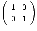 $\displaystyle \left(\begin{array}{rr}
1&0\\
0&1
\end{array}\right )$