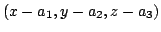 $ (x-a_{1},y-a_{2},z-a_{3})$