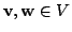 $ {\bf v},{\bf w} \in V$
