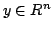 $ y \in R^{n}$