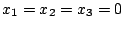 $ x_{1} = x_{2} = x_{3} = 0$