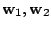 $ {\bf w}_{1}, {\bf w}_{2}$