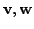 $ {\bf v},{\bf w}$