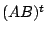 $ (AB)^{t}$