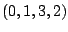 $ (0,1,3,2)$