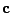 $ {\bf c}$