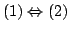 $ (1) \Leftrightarrow (2)$