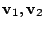 $ {\bf v}_{1}, {\bf v}_{2}$