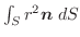 $\int_{S}r^{2}\boldsymbol{n}\;dS$