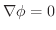 $\nabla \phi = 0$