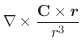 $\displaystyle \nabla \times \frac{\textbf{C} \times \boldsymbol{r}}{r^3}$