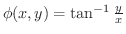 $\phi(x,y) = \tan^{-1}{\frac{y}{x}}$
