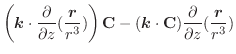 $\displaystyle \left(\boldsymbol{k}\cdot\frac{\partial}{\partial z}(\frac{\bolds...
...dsymbol{k} \cdot{\bf C})\frac{\partial}{\partial z}(\frac{\boldsymbol{r}}{r^3})$