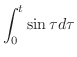 $\displaystyle \int_{0}^{t} \sin{\tau} d\tau$