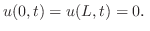 $\displaystyle u(0,t) = u(L,t) = 0D $