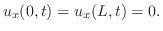 $\displaystyle u_{x}(0,t) = u_{x}(L,t) = 0. $