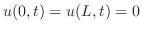 $u(0,t) = u(L,t) = 0$