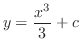 $\displaystyle y = \frac{x^{3}}{3} + c $